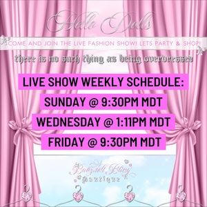 🎀LIVE SHOW SCHEDULE🎀 EVERY WEEK🎀